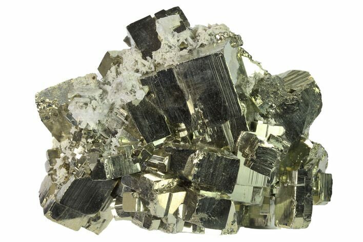 Cubic Pyrite Crystal Cluster - Peru #141815